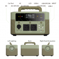 Outdoor portable energy storage 110v 220v portable power station 300w 500W 700w high-power emergency power supply