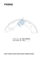 Brake Shoe FK0042  for PERODUA/DAIHATSU-Myvi- Ceramic and  Non-Asbestos