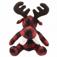 Cute elk with horns plush toy