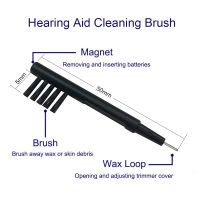 Multi-function Hearing Aid Cleaning Tool Magnet And Wax Loop Brush