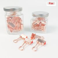 Rose gold binder clips