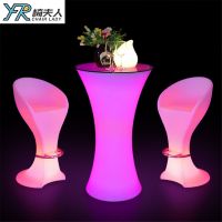 LED Bar Furniture Light Up Cocktail Table Illuminated LED Bar Table