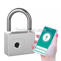 Factory Smart Tuya APP Big Fingerprint Padlock Industrial Safe Padlock