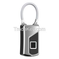 Portable Fingerprint Padlock Rechargeable Waterproof Smart Padlock