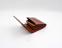 Flap Custom Lady Big Capacity Snap Closure Genuine Leather Wallet