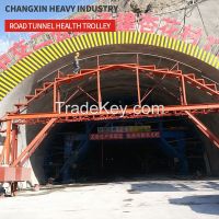 Highway tunnel maintenance trolley