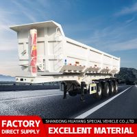 Hydraulic 60 Tons Dump Semi-Trailer Sand Gravel Transport Dump Truck