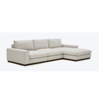 Fabric sofa tofu block three-person small apartment living room Nordic cream style Italian style is very simple