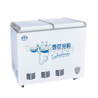 Top open door curved bottom single temperature freezer