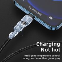  Ecommerce Wholesale Mobile Phone Accessories 3 in 1 540 Degrees Rotating Lightning Charger USB Lead to Phone Magnetic Charging Cable Line Power Supply 