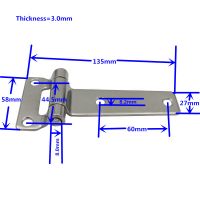 Stainless Steel T Type Container Hinges Deck Cabinet Door Hinge For Industrial Wooden Cases Boat Home Hardware Accessories