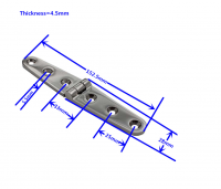 28x152mm Marine Grade 316ss Boat Cupboard Cabinet Door Butt Hinge Furniture Fitting Cabin Deck Boat Accessories Hinges