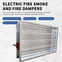 Electric fire smoke and fire damper with customized support