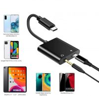 DAC 2 in 1 for type-c to 3.5mm  Audio Adapter cable with fast charging