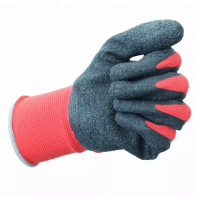 13 Gauge Polyester Custom Logo Dipped Latex Full Coated Construction Protective Gloves