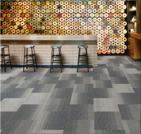 Loop Pile 100 Polypropylene Cheap Carpet Tiles for Flooring Durable Commercial Office Bitumen Backing 50x50cm