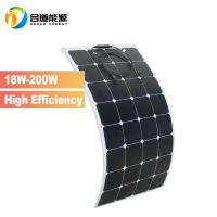 High Efficient 200w ETFE Monocrystalline Kit Solar Panel Flexible For Boat Touring Car