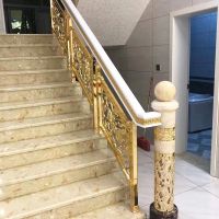 Stair handrail guardrail iron-aluminum alloy stainless steel stair handrail column indoor and outdoor self-provided stair protection