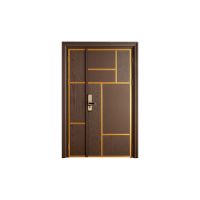 Carved aluminum door, villa door, aluminum alloy double door, courtyard door, courtyard electric translation fence door, customized according to drawing