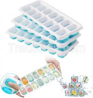 Custom Easy Release Reusable Silicone Ice Cube Molds Mini Silicone Squ