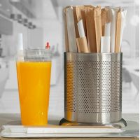 Disposable paper straws degradable bubble tea beverage thickened paper straws individually packaged