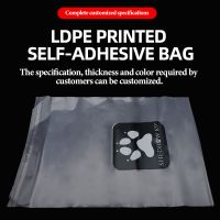 Transparent LDPE printed self-sealing bag printed logo clip chain bag self-sealing plastic bag electronic products 100 pieces batch packaging