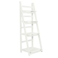 D&#039;Topgrace 4 Tier White Folding Plant Pot Shelf Stand Display Ladder