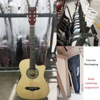 Wholesale musical instrument HEBIKUO Y-38C guitar 38 inch basswood plastic acoustic guitar