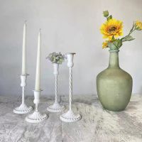 European-style wrought iron candlestick white decoration romantic wedding table candle candlelight dinner light luxury candlestick (four sizes, please consult the seller for detailed size)&iuml;&frac14;?MOQ&iuml;&frac14;?1000PCS