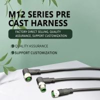 M12 series pre-cast harness industrial connector