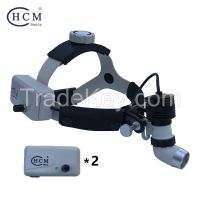 5W Dual BatteryLED Headlamp Surgery Dental ENT Medical HeadLight