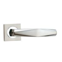 Heavy Duty Zinc Alloy Door Handle on Rosette (Rose)