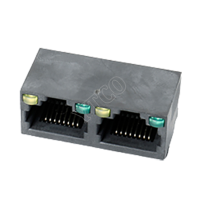 6563 Series RJ45 Network Socket/8P8C/1X2/All Plastic/With Light