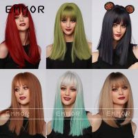 Customized Factory Wholesale Synthetic Hair All Colors Straight Natural Wave Centre Parting Front Lace Wig For Women