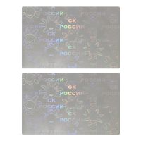 86*54mm Custom Transparent Pet Hologram Holographic Overlay Sticker/ Transparent Laser Hologram Label