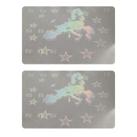 Custom Transparent Id Hologram Overlay Logo Luminous Label Sticker License Holographic Overlay For Pvc Id Cards