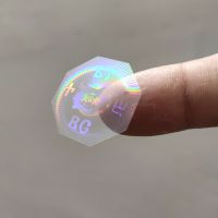 Anti-counterfeiting Transparent Round Overlay Hologram Sticker Adhesive Rainbow Holographic Foil Hologram Overlay Sticker