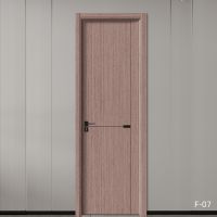 F-07 Wood Grain Series, 2Q Black Cross Black Line, Indoor Set Door