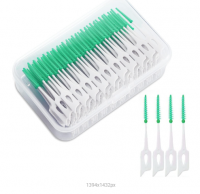 Interdental Brushes Dental Floss Brush Adaptive Interdental Brush Dual-Use Dental Floss Sticks Portable Oral Tooth Clean Silicone Floss Tooth Gap Brush