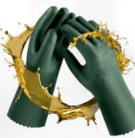 Aquatic processing anti-slip anti-scuff gloves, waterproof car washing gloves, acid and alkali resistant chemical gloves