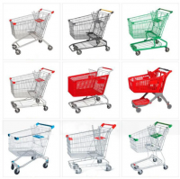 60L-240L Durable Euro Style Heavy Duty Supermarket Shopping Cart Shopping Trolley/Supermarket Cart