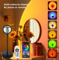 Smart Bluetooth Sunset Projection Lamp Sunset Projector Night Light APP Remote Led Lights for Room Decoration Photography Gifts