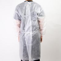 White disposable coveralls clothing with hood