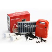 Portable solar charger battery LED light small solar energy system