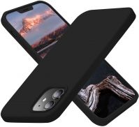  Designed for iPhone 12 Case, Designed for iPhone 12 Pro Case, Silicone Slim Shockproof Phone Case Cover with [Soft Anti-Scratch Microfiber Lining] 6.1 inch, Black