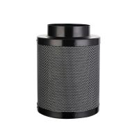 8 Inch High Performance Odor Control Greenhouse Activated Carbon Air Filter With Black Aluminum Flange