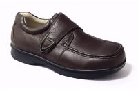 Brown Comfortable Genuine Leather Shoes Wide And Deep Diabetic Shoes (9611343-1)