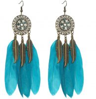 Wholesale Price Modern Feather Natural Fashion Earrings 