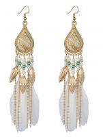 Wholesale Price Modern Feather Natural Fashion Earrings 