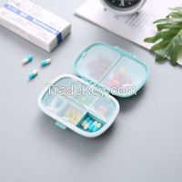 Wheat Straw 8 Compartments Travel Pill Organizer